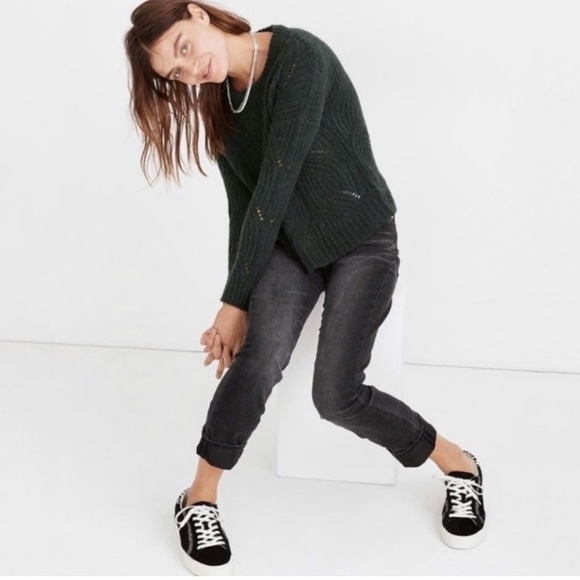 Madewell Charley Sweater | 30% Alpaca | Green | Size XS - Picture 3 of 13